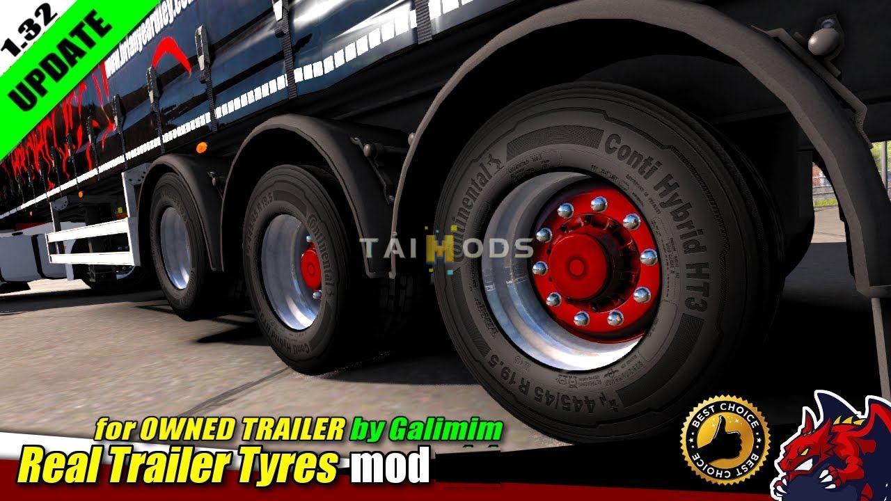 ETS2 - Real Trailer Tyres Mod V1.6 (1.38.x)