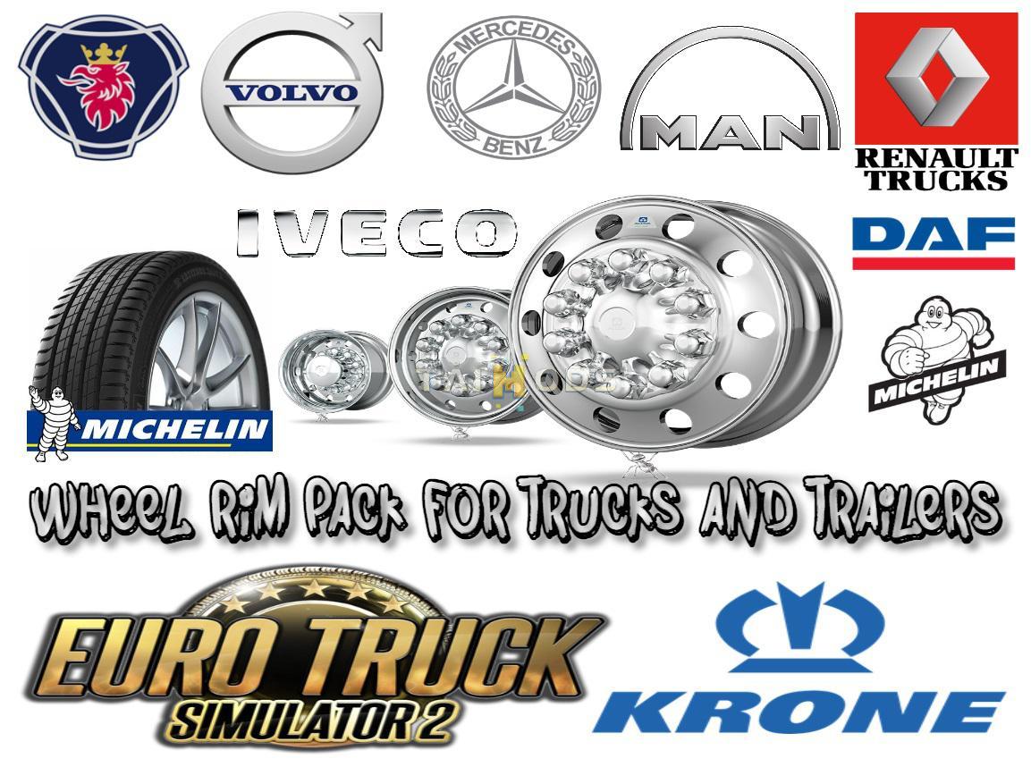 MOD ETS2 – Phụ Tùng ETS2 - Wheel Rim Pack for Trucks and Trailers (1.39.x)