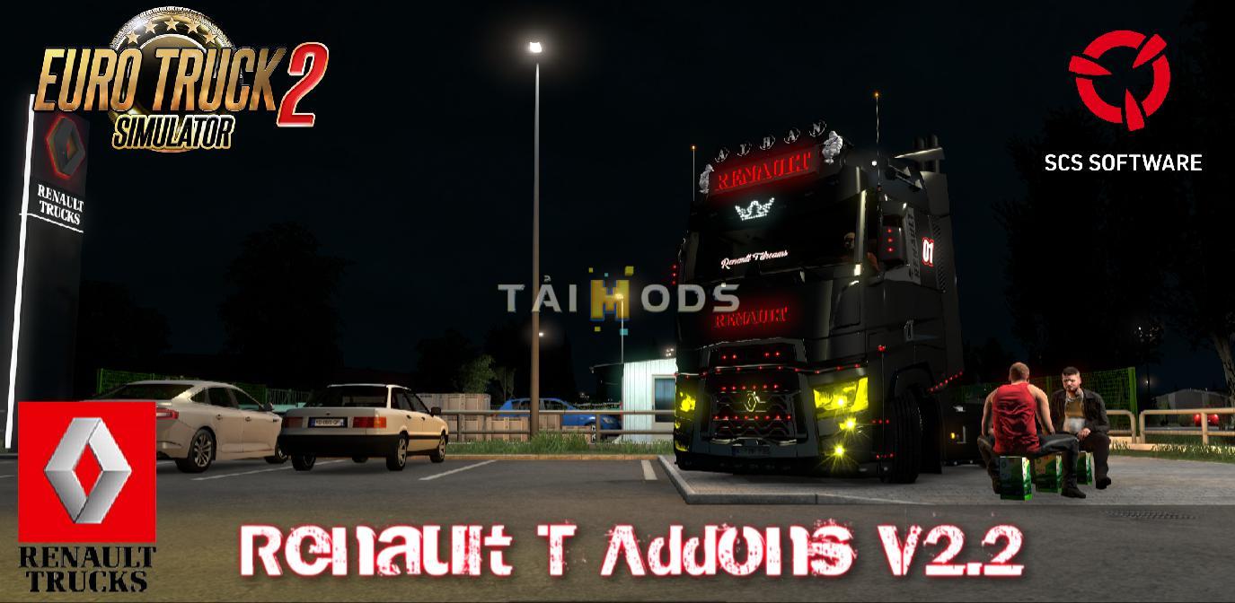 MOD ETS2 – Phụ Tùng ETS2 - Renault T Addons V2.2 (1.38.x)