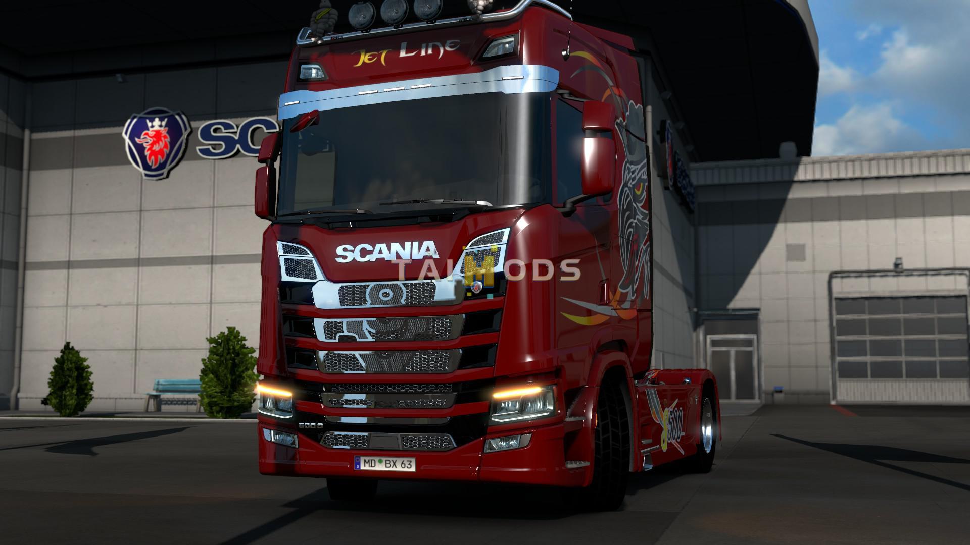 ETS2 - Sequential Turn Signal Mod for Next Gen Scania V1.21 (1.37.x)