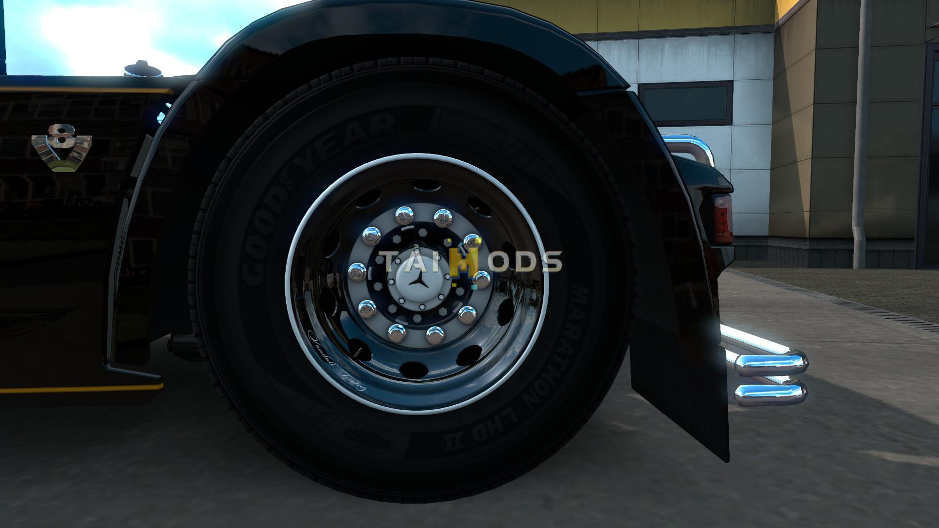 MOD ETS2 – Phụ Tùng ETS2 - Vandall Tuning Black & White Skin for Abasstreppas Wheels V1.0 (1.37.x)