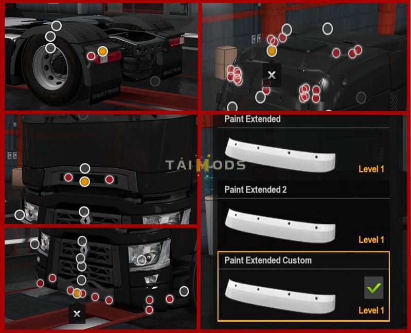 MOD ETS2 – Phụ Tùng ETS2 - Renault T Light Improvements / Lowered Chassis V1.1 (1.35.x)