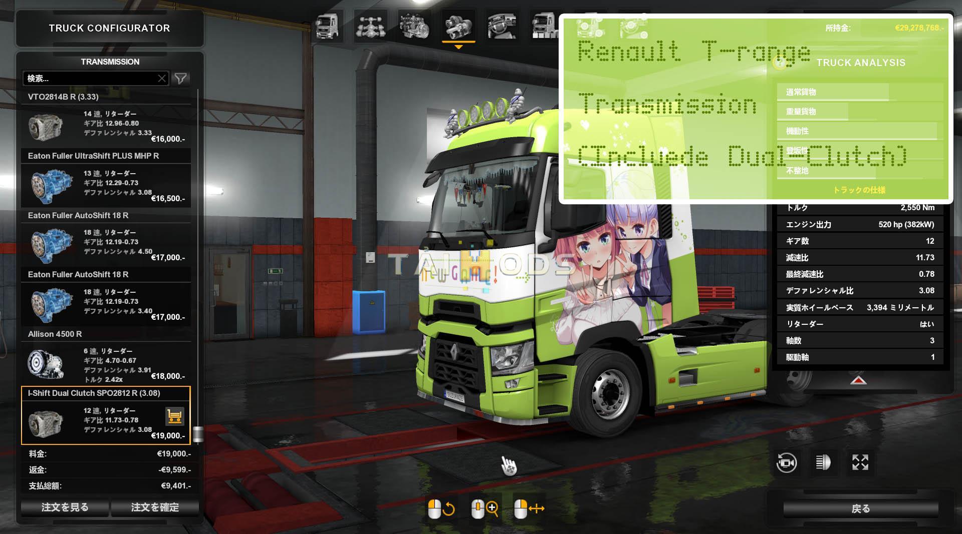 ETS2 - TKK5050 3Chome Transmission Pack V6.0 (1.35.x)