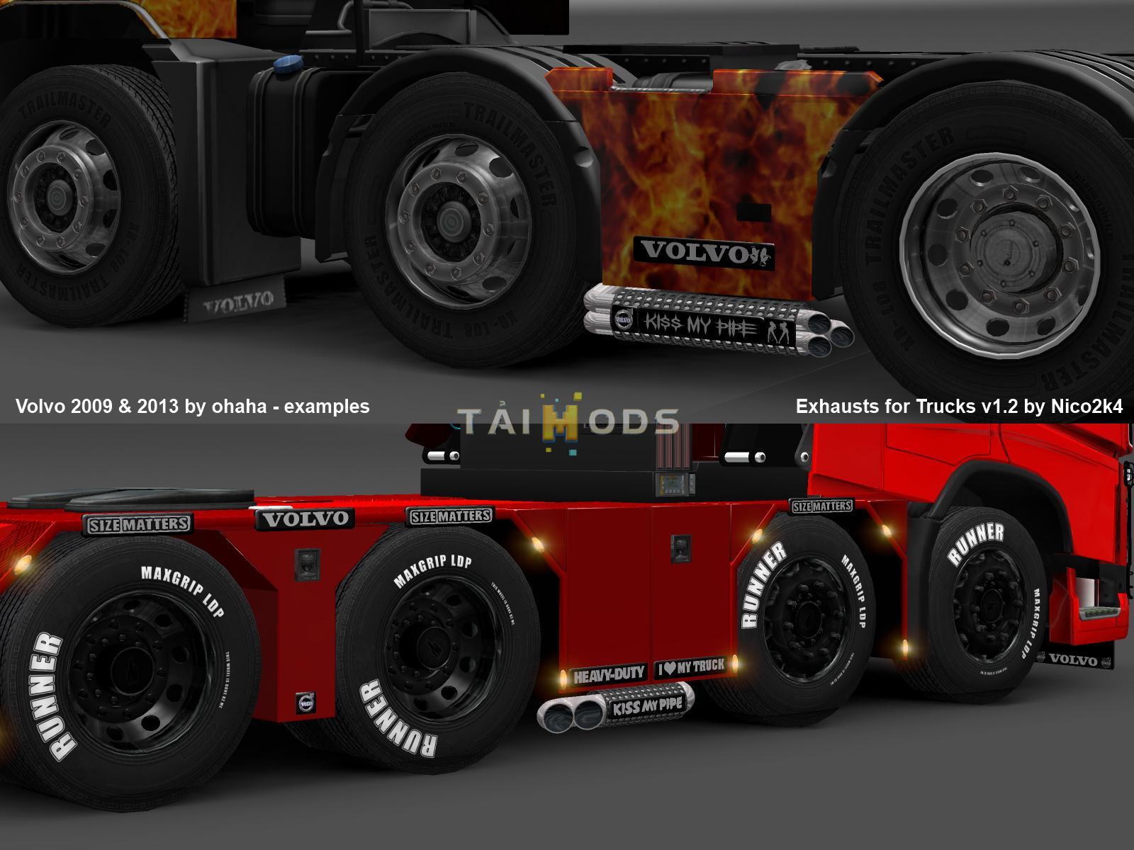 ETS2 - Exhausts & Accessories for Trucks V2.1 (1.35.x)