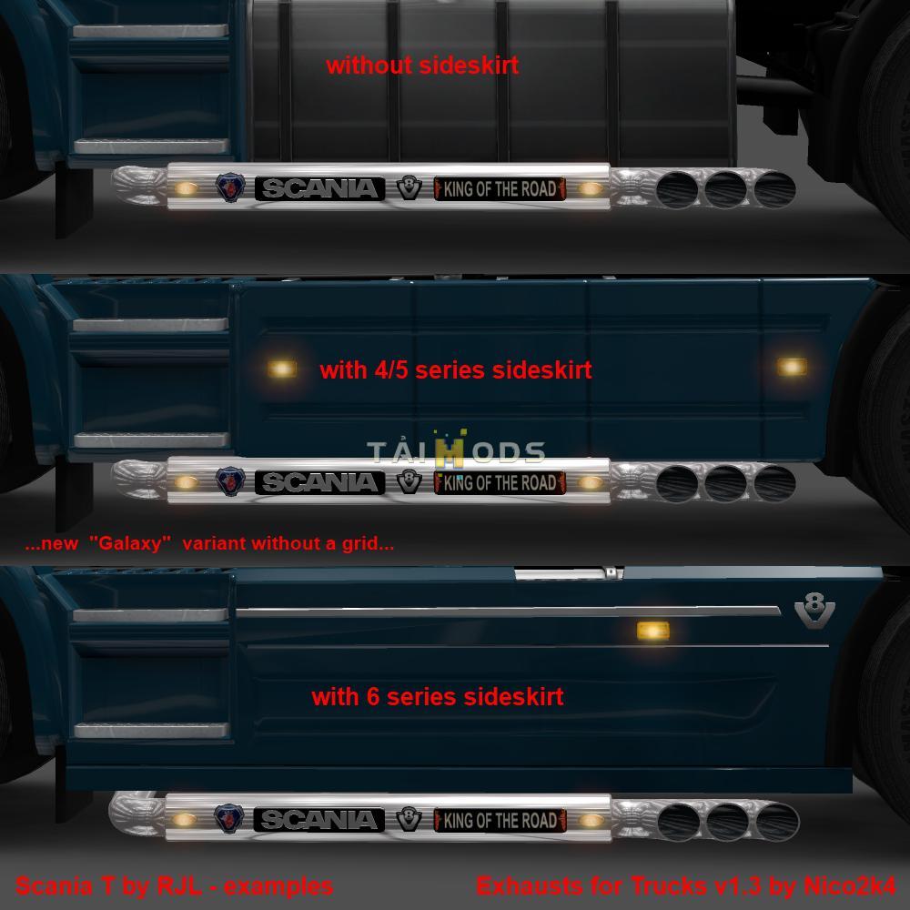 ETS2 - Exhausts & Accessories for Trucks V2.1 (1.35.x)