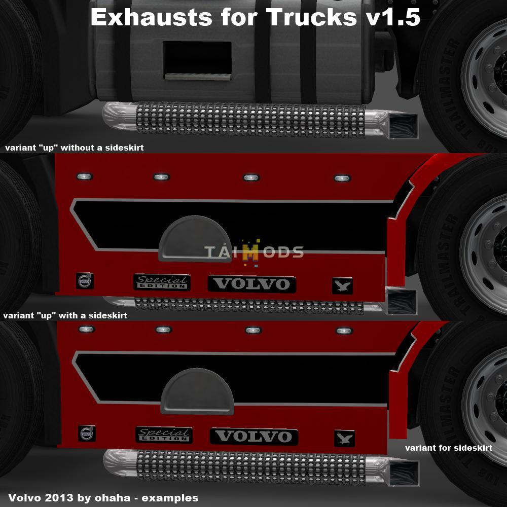 ETS2 - Exhausts & Accessories for Trucks V2.1 (1.35.x)