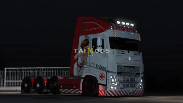 ETS2 - Volvo FH12/16 (Pendragon) Kasumi Nurse Outfit Skin V1.0 (1.49.x)