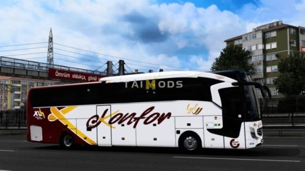 ETS2 - Mercedes-Benz Travego 16 SHD Euro 6 Konfor Turizm Kurumsal Skin V1.0 (1.47.x)
