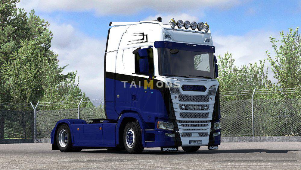 ETS2 - Scania S NG Paintable VDB Logistics Style Skin V1.0 (1.36.x)