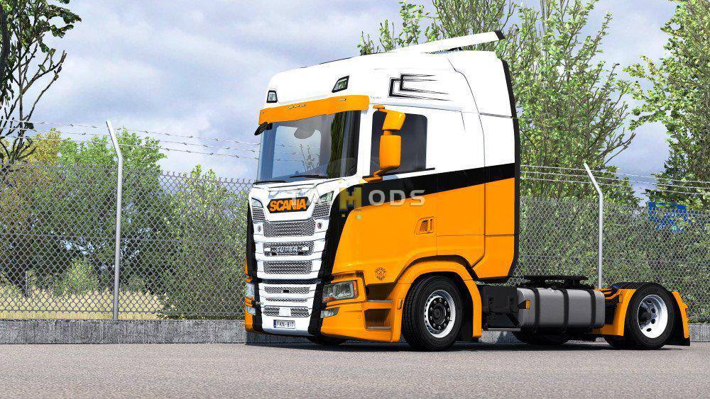 ETS2 - Scania S NG Paintable VDB Logistics Style Skin V1.0 (1.36.x)