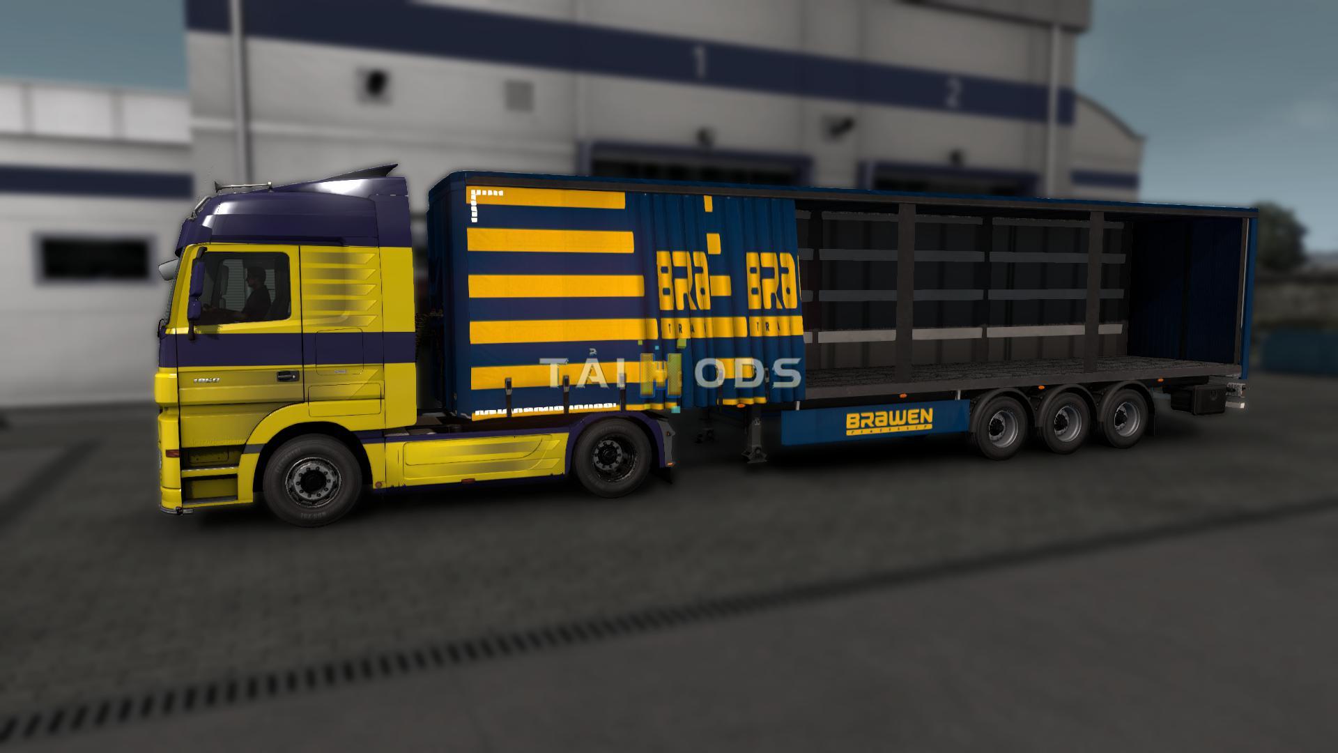 ETS2 - Open Side Trailer for Multiplayer 61 Different Company Paints V0.1 (1.39.x)
