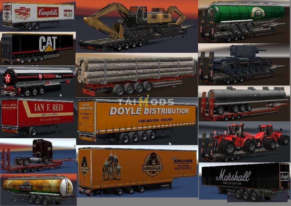 ETS2 - Chris45 Trailer Pack (Mostly UK Trailers) V9.16 (1.37.x)