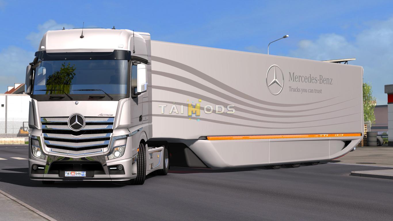 ETS2 - Mercedes-Benz AeroDynamic Trailer V2.0 (1.36.x)