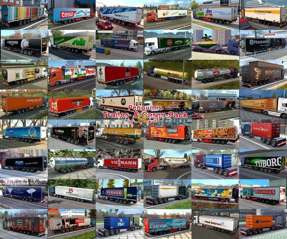 ETS2 - Penguins Trailer and Cargo Package V5.5 (1.35.X)