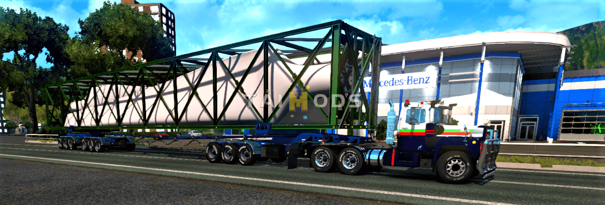 ETS2 - Overweight 9 Axle Dolly with Steer And Lift Axle (1.36/1.37) (1.37.x)