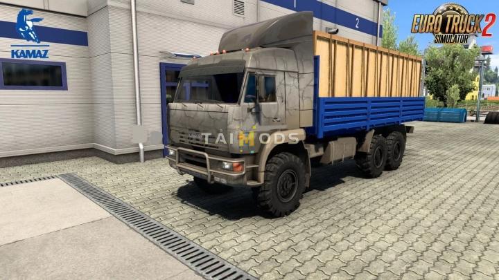 ETS2 - Kamaz 5460 / 6460 / 65201 / 65117 / 4326 / 65221 / 6350 / 43118 + Trailer V7.4 (1.41.x)