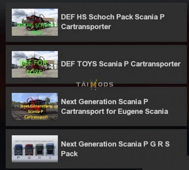 ETS2 - Scania P Cartransporter for Eugene Scania Pack V6.0 (1.40.x)