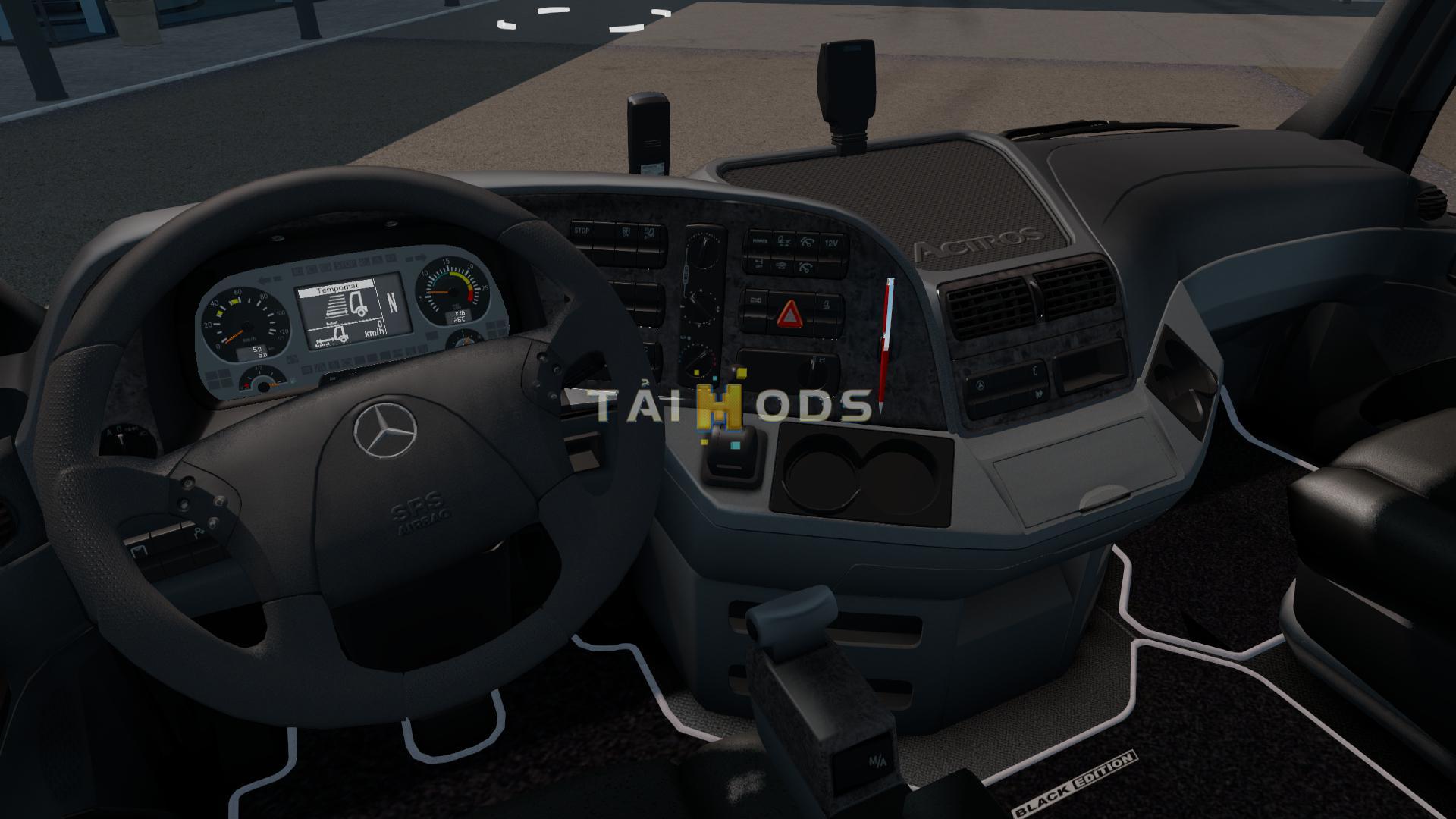 ETS2 - Mercedes-Benz Actros MP2 Black Edition By Dotec Fixed V1.1 (1.39.x)