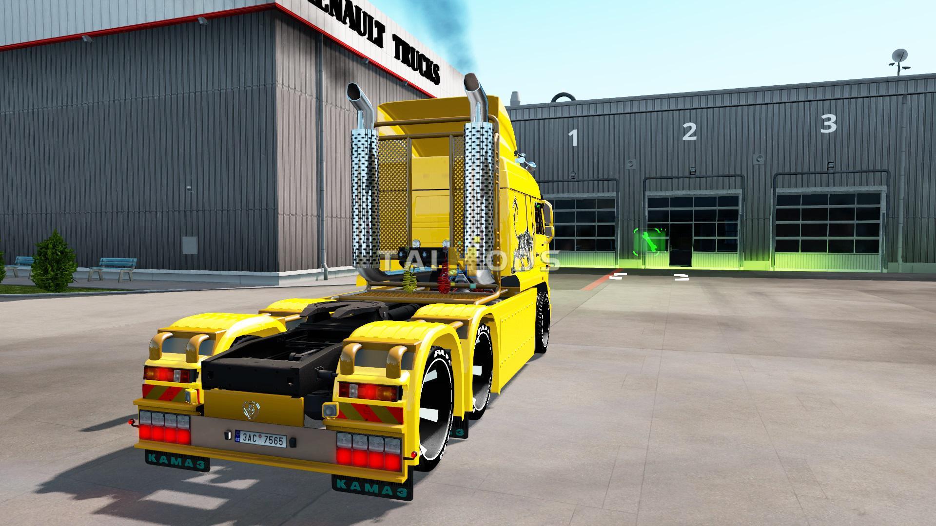 ETS2 - Kamaz 6460 Turbo Diesel Truck V8 (1.38.x)