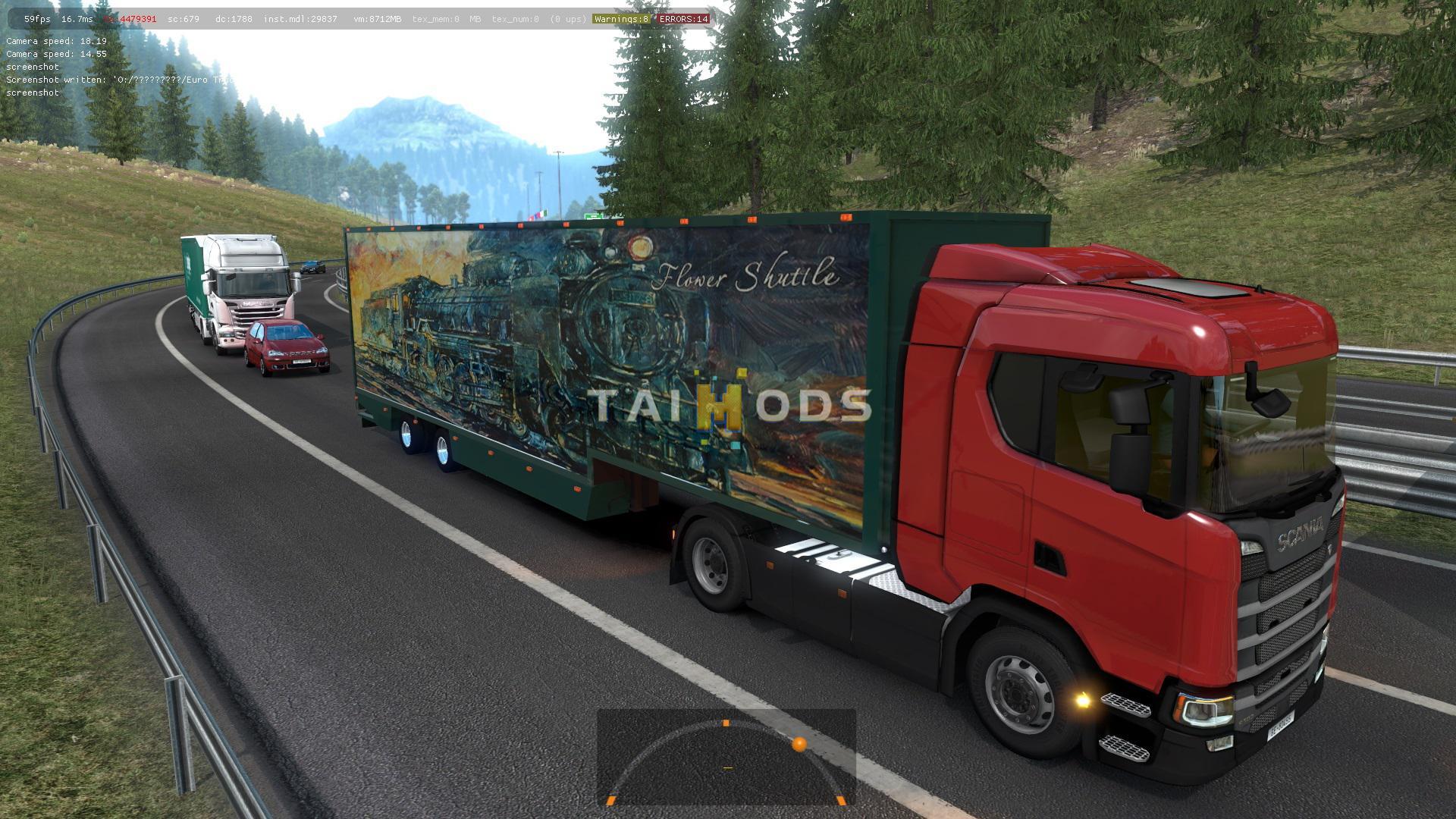 ETS2 - Scania DQF Flower Shuttle + Trailer Edited (1.37.x)