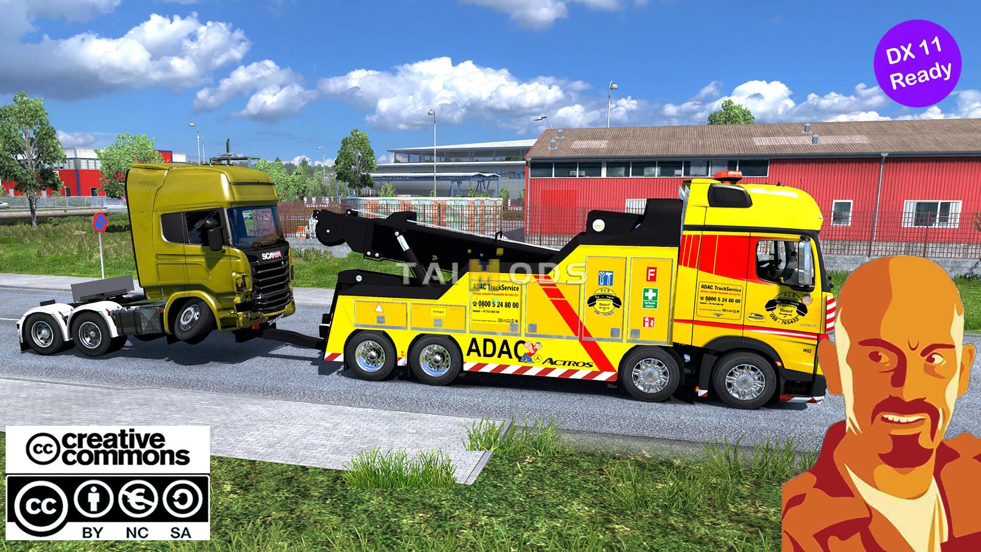 ETS2 - Mercedes-Benz Actros MPIV Crane Truck No Actros Tuning Pack (1.35.X)