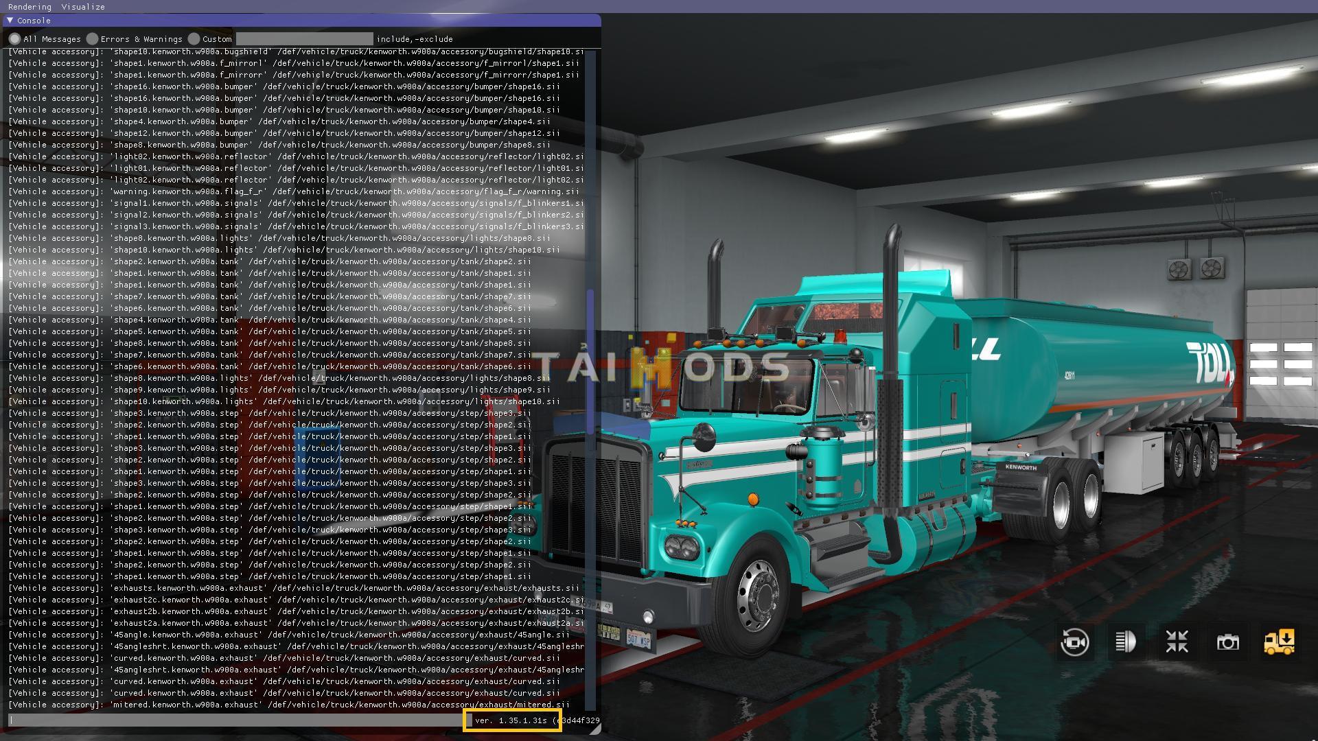 ETS2 - Kenworth W900A v4.0 Reworked (1.35.X)